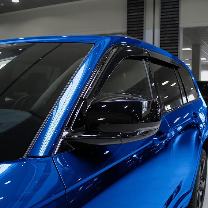 Goodyear Shatterproof Window Deflectors for Jeep Grand Cherokee L 2021-2026, Tape-on Rain Guards, Window Visors, Vent Deflector Visor, Car Accessories, 4 pcs. - GY008929