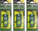 Car Air Freshener, Pack of 3 - Hanging Air Freshener for Car, Home and Office, Ball Boy Tennis Candle Signature Scent, Long-Lasting Deodorizer