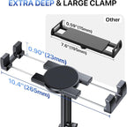 Cup Holder Tablet Mount for Car, [2025 Latest Upgraded] Adjustable Long Neck Car Tablet Holder Friendly Compatible with iPad, Pro, Air, Mini Samsung Galaxy Tab, All 6.1-12.9" Tab