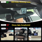 Front 4K Dash Cam Suitable for Toyota Tundra 2022-2026 Hybrid & Sequoia 2023-2026 (Gen3), Integrated Camera,OEM Look,2160P Video HDR,Built-in 5.8G WiFi& APP,GPS,Plug&Play,G-Sensor