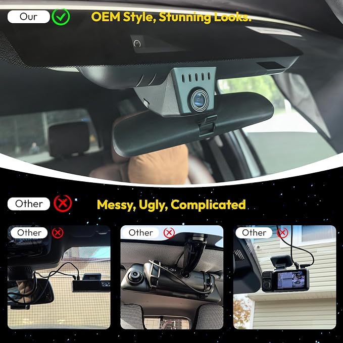 Front 4K Dash Cam Suitable for Toyota Tundra 2022-2026 Hybrid & Sequoia 2023-2026 (Gen3), Integrated Camera,OEM Look,2160P Video HDR,Built-in 5.8G WiFi& APP,GPS,Plug&Play,G-Sensor
