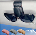 CHOSMOYI Magnetic Leather Sunglass Holder for Car, Sunglasses Clip for Car Visor, Auto Interior Accessories Universal for Different Size Eyeglasses (Carbon Fiber)