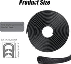 U-Shape Car Door Edge Guards, 32.8 Ft Rubber Automotive Door Edge Protector for SUVs Sedans, Easy No-Glue Install, Exterior Car Accessories Trim (Black)