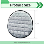Car Steering Wheel Sun Shade, 16.93" Anti-Heat Aluminum Film Steering Wheel Sun Block Cover, Heat Insulation Cooling Protective Cover, Universal Steering Wheel Shield Accessories (Silver)