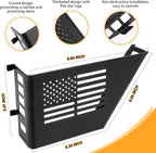 MAIKER Metal Rear Door Storage Box, Door Side Insert Organizer Box Pockets for 2007-2018 Jeep Wrangler JK 4 Door 2pcs(Black)