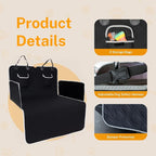 Dog Car Seat Cover for SUV - Waterproof Back Seat Cover for Dogs with Side Walls & Bumper Guard, Non-Slip 600D Oxford, Large Pet Car Seat Protector 81.9"×54.3"