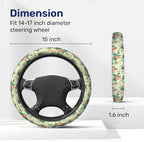 Dungeon Dice Steering Wheel Cover, Non Slip Polyester Car Wheel Protector for Car SUV Truck, Universal 15 Inch