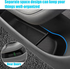 Compatible with 2021-2026 Tesla Model S Door Side Pockets Organizer | 4PCS Front Rear Doors Pockets Inserts Storage Tray for Tesla Model S Accessories 2021 2022 2023 2024 2025 2026