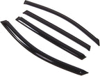 WD2-002 Dark Smoke 4 Pcs Set Window Visor (Outside Mount) Deflector Rain Guard Compatible with 2007-2013 Acura MDX