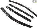 Outside Mount Window Vent Visors Rain Guards Compatible with Acura MDX 2007-2013 | Side Window Wind Deflectors Rain Shields | Smoke Tinted, 4 Pcs Set, DGWV-002