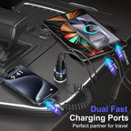 Car Charger Adapter 5 Pack, 65W Multi Port 12V USB C & USB A Car Charger PD+QC 3.0 Fast Charging Cigarette Lighter USB Adapter Plug for iPhone 16 15 14 13 Pro Max iPad Samsung Android(Black)