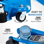 Floor Jack Kit 2.5 Ton (5,500 lbs) | Car Jack - Hydraulic Low Profile Trolley Jack - Tire Tool for SUV and Auto with Lug Wrench Blue