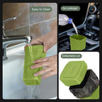 Car Trash Can with Lid - Mini Car Garbage Can Bin for Cup Holder - Green Small Leakproof Vehicle Trash Bin for Back Seat, Cute Automotive Accessories Organizers and Storage for Door SUV Truck