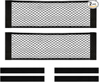 2PCS Car Cargo Net with Adhesive Tape,Storage Mesh Pocket(9.8×31.4in)
