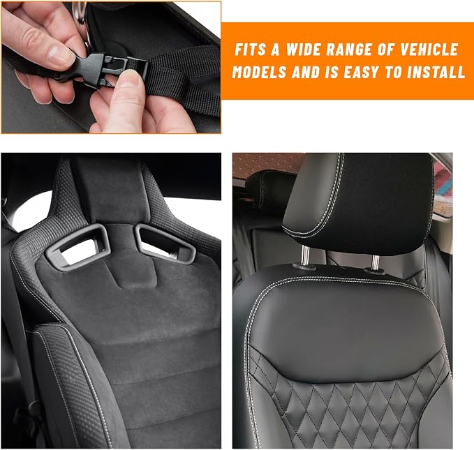 Car Trunk Hanging Organizer, Collapsible Backseat Storage Bag with 4 Pockets & 2 Mesh Pouches, Multi-Functional Oxford Cloth Trunk Organizer for Most Cars Trucks SUVs