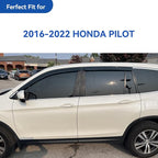 Window Visors Rain Guards for Honda Pilot 2016-2022, Out-Channel Window Vent Wind Deflectors Visors Shades for 16-22 Pilot (Excludes Touring Models)