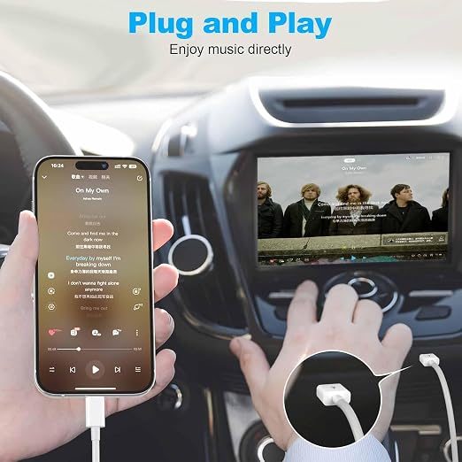 6FT USB C CarPlay Cable Compatible for IPhone 17/16E/16/15, 17Air, 15 16 17 Pro Max, Plus Charger Charging Cord, 2pack USB A to USB C Woven Cable for AirPods 4, AirPods Pro (2nd/3rd Gen) Charger Cord