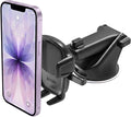 Easy One Touch Signature Dashboard & Windshield Universal Car Mount Phone Holder Desk Stand with Suction Cup Base and Telescopic Arm for iPhone, Samsung, Google, More Smartphones