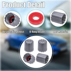 10PCS TPMS Tire Valve Stem Caps, Plastic Wheel Tire Valve Stem, with O-Ring Rubber Seal, Universal Tire Valve Stem Covers for Cars, SUV, Trucks, Bikes, Motorcycles, Bicycles(Gray)