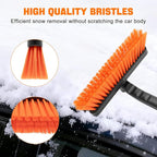 Snow Brush and Ice Scrapers for Car Windshield, Detachable Snow Remover for Cars EVA Foam Grip and Rotatable Brush Head Snow Scraper for Car Trucks SUV, Winter Cars Accessories (Orange)