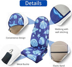 Waterproof Car Seat Cover for Front Seats, Protector for Cars SUVs Trucks, Sweat Towel Seat Covers Bucket for Gym,Workout,Beach,Hiking,Running (Conch Shells Starfish, 1PC)