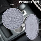 4 Pack Silicone Car Cup Holder Coaster – 2.75 Inch Non-Slip Drink Mat, Universal Fit for Most Vehicles – Cute & Functional Auto Accessories (Gray)