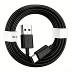 10FT Long USB C Charging cable, iPhone 17 Car Carplay Charger Cord for iPhone 17/16/15, iPhone 17E/16E, 15/16/17 Pro Max, 15 16 Plus, iPad 10th Gen iPad Pro, Air 5th 4th Mini 6th Replacement Black