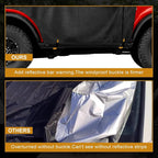 600D Cab Cover Windproof Sunshade Cover Compatible with 2021-2024 Ford Bronco 2 Door, 6-Layer Protection Frost Wiper & Mirror Covers Protect from Sunshine, UV, Snow, Rain(Not fit Bronco Sport)