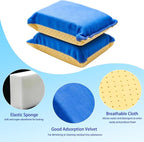Car Window Defogger Sponge, 2-Pack | Absorbent, Reusable, Non-Scratch Cleaning, For Auto Glass Fog and Steam Removal