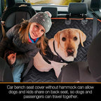 Heavy Duty Back Seat Cover for Truck, 100% Waterproof & Odor-Free Dog Seat Protector for F150 F250 Chevy Silverado Ram Sierra, Scratch-proof Eco-Friendly Back Seat Cover for Dogs, Kids, Tools & Gear