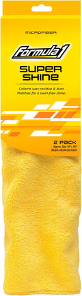 Super Shine Microfiber Towels - For Heavy Polishing or Light Dusting - 16" x 16" - Set of Two