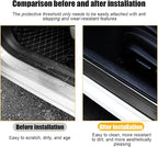 4PCS Car Door Sill Protector, 3D Carbon Fiber Vehicle Entry Edge Guard Trim, Anti-Scratch Automotive Threshold Sill Cover Strips Accessories, Universal for SUV, Sedan, Truck (Black)