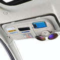 Car Visor Organier Truck SUV Sun Visor Storage Pocket PU Leather Pouch Holder with Multi-Pocket Double Zipper Net Pocket, for Cards Pens Sunglasses Document (Cream Grey)