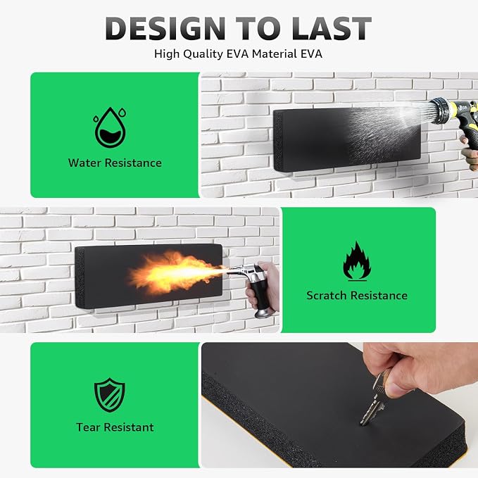 Garage Wall Protector Bumper Guards - 6 Pack Universal 1-3/16" Thick Car Door Edge Guard Self-Adhesive Comprehensive Protection EVA Foam Scratch Prevention Padding for Warehouse Parking Narrow Garage