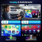 2G+64G for VW Passat Tiguan Golf Jetta T5 EOS Polo Skoda Android Car Stereo with Wireless Carplay Android Auto, 9“ Touch Screen Bluetooth Car Radio Support GPS Navigation WiFi FM SWC+Backup Camera