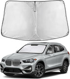 Windshield Sunshade Compatible for BMW X1 2016-2020 2021 2022, Sun Visor for Front Windshield & Window Sun Shade Cover, UV Heat Blocker & Protector, Car Accessories
