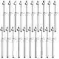20 Pack Dual Head Tire Pressure Gauge Heavy Duty Air Pressure Tire Gauge for Auto Truck Car RV Van Gage Range 10-150PSI, 1-10Bar (Silver)
