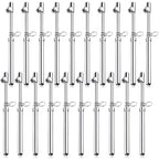 20 Pack Dual Head Tire Pressure Gauge Heavy Duty Air Pressure Tire Gauge for Auto Truck Car RV Van Gage Range 10-150PSI, 1-10Bar (Silver)