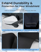 Windshield Cover for Ice & Snow, Heavy-Duty 600D Oxford Fabric, Universal Fit for Cars, SUVs, Trucks, Vans, RVs, Waterproof Frost Wind Resistant Winter Windshield Protector (69" 42")