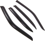 WD2-721 Dark Smoke 4 Pcs Set Window Visor (Outside Mount) Deflector Rain Guard Compatible with 1992-1999 Mercedes-Benz S320 S350 S420 S600