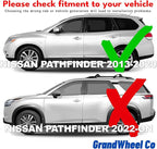 GrandWheel Window Deflectors Smoke Tinted Tape-On Side Window Vent Visor Deflectors Rain Guards Compatible with Pathfinder 2013-2020 - 6pcs. GW0395