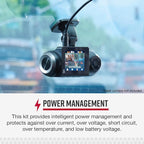 Cobra 2.5A Micro USB Hardwire Kit for SC Series Dash Cams - 15ft Cable, Enables Parking Mode and Motion Detection Features (Select Models)