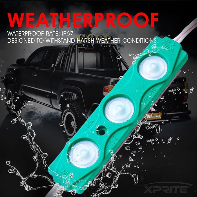Green LED Truck Bed Light Kits with On/Off Switch, for Pickup Exterior Interior Lights Strips, Footwells, Running Boards, Cargo, Under Car, Tonneau Cover, Rail Rock Lighting - 8 PCs