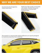 in-Channel Window Rain Guards Fit for Hyundai Tucson 2022 2023 2024 2025 2026 Rain Guards Extra Durable Window Deflectors Visors Vent Visors Vent Shades Car Accessories -4 pcs