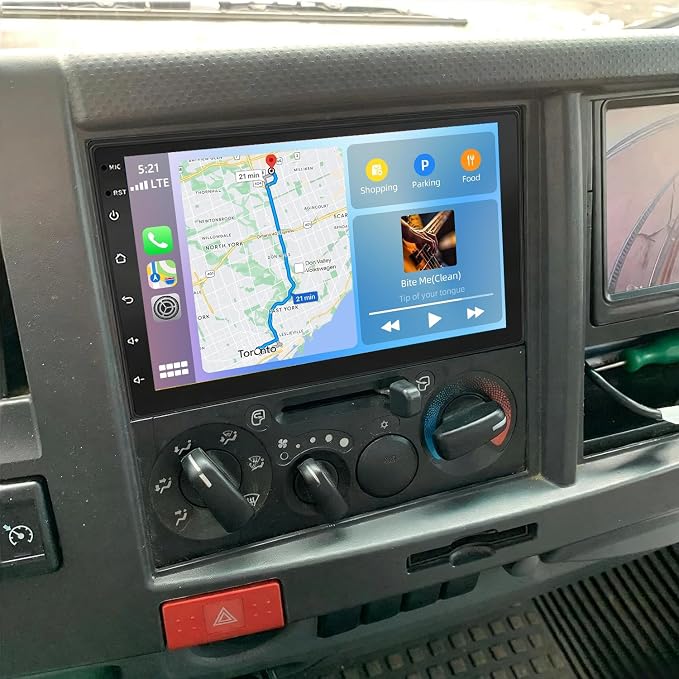 2+64GB Android 14 Car Stereo Radio for Isuzu N Series NNR/NPR/NPS/NQR Truck 2009-2020, 7 inch GPS Navigation Head Unit FM WiFi Bluetooth with Carplay Android Auto SWC