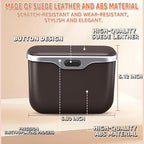 Car Trash Can, Waterproof Multi‑Functional Auto Trash Bin for Door/Console/Seat Back, Universal Vehicle Garbage Can for Car/Truck/SUV Drivers (Brown)