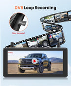 Solar Wireless Backup 2 Cameras: 2-Min DIY Install, Dual Channel Stable Signal DVR Monitor, 7.2" 1080P Super Night Vision, IP69K Waterproof Back Up Camera for Cars, Truck, Trailer, SUV, Van