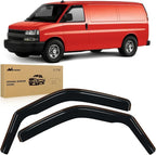 in-Channel Window Visors for 1996–2026 Chevy Express Van 1500/GMC Savana 1500, Vent Window Deflectors Rain Guards, Fresh Air in Rainy Weather, Highway Wind Noise Reduction-2PCS
