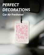 Pink Christian Car Air Freshener 8 Pcs, Coquette Pink Bow Floral Religious Hanging Air Freshener for Dorm Bedroom Apartment, Girly Christian Car Accessories Mirror Decor for Women Teen Girls