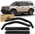 in Channel Rain Guards for Ford Bronco Sport 2021 2022 2023 2024 2025 Side Window Deflectors Vent Visors, Smoke Tint, Car Window Shade for Rain/Snow, Reduce Wind Noise, Car Wash Safe, 4PCS
